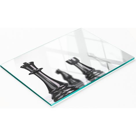 Tablero de ajedrez decorativo multifuncional de cristal para cocina, 80x52 cm (1/5)
