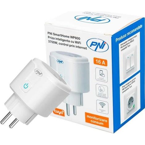 Prise intelligente PNI SmartHome WP800 Contrôle Internet WiFi, Tuya Smart App (1/4)