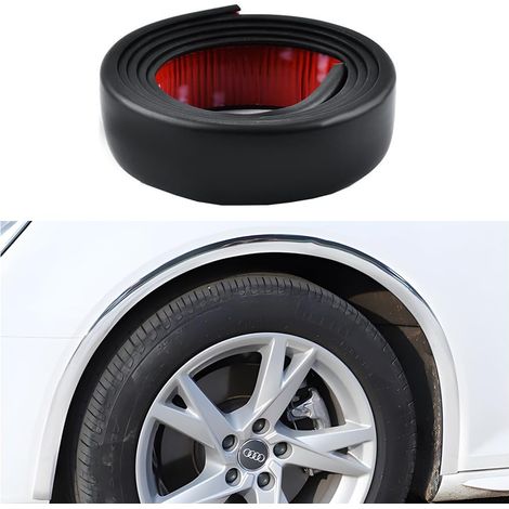 Universal Rubber Front Spoiler Lip Protector for Car Wheel Passage, Universal Rubber Car Moulding Strips (Black) (1/5)