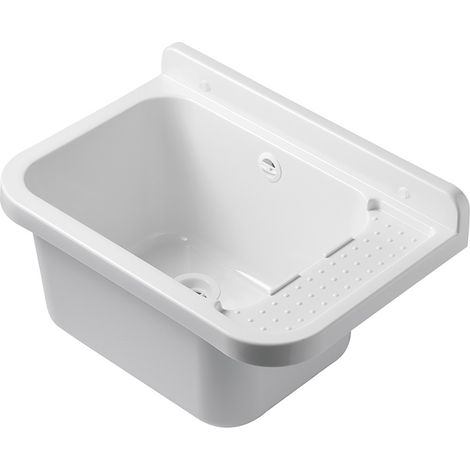 Pilozzo da esterno sospeso 50x34 cm in resina bianca con portasapone