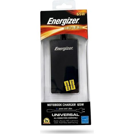 ENERGIZER - Chargeur universel notebook - 65W - Ultra Slim 1.6cm - 10 embouts inclus - Voir photos (1/3)
