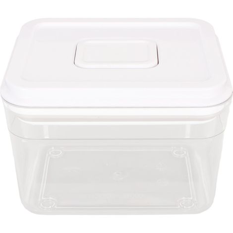 Boîte de conservation alimentaire étanche et hermétique avec couvercle à pression pour céréales, riz, farine et sauces, 1000 ml, transparente