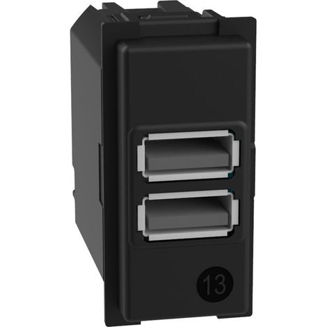 Caricatore doppio USB tipo A Bticino Living Now 3A K4285C2 (1/4)