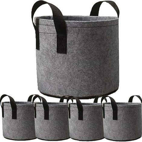 Lot de 5 sacs de culture de 7 gallons (26,5 litres) en tissu épais et résistant, avec poignées, pour pommes de terre/P. (1/5)