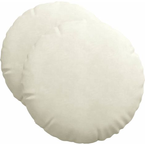 Maison Exclusive - Sitzkissen 2 pcs Creme Ø50 x 19 cm Samt