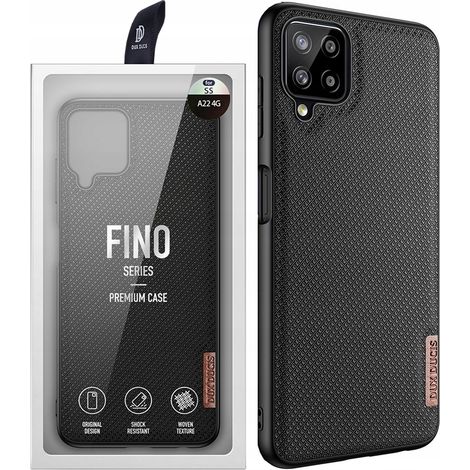 Custodia Dux Ducis Fino con cover in nylon per Samsung Galaxy A22 4G nera (1/5)