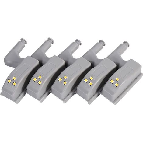 Lot De 10 LumièRes à CharnièRe Led En Forme De Lotus, LumièRes De CharnièRe à Capteur Led Pour Armoires, Placards, Cuisines, Veilleuses Pour Armoires, Placards, Armoires De Cuisine, LumièRe Froide (1/5)