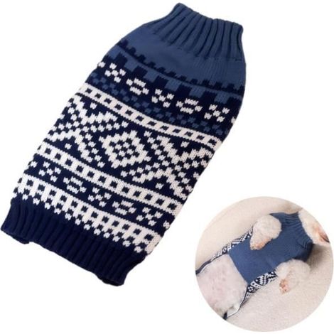Manteau Chien Pull Chien Manteaux d'hiver pour Chiens Laine Tricotée Manteau pour Chien Manteau Chien Petite Taille (1/4)