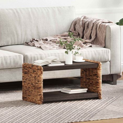 Couchtisch Natur 70 x 35 x 35 cm Massives Mahagoni Holz