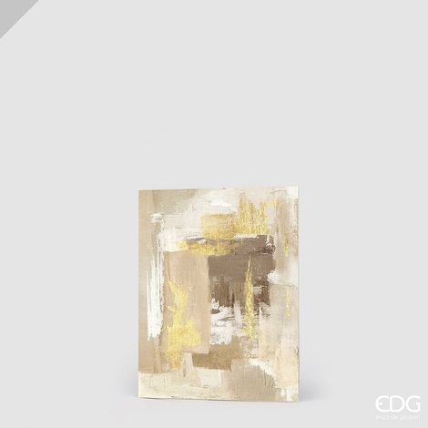 EDG Enzo De Gasperi Quadro Abstract Rettangolare My Gold 60 x 45 Cm – Decorazione Parete Design Moderno Casa