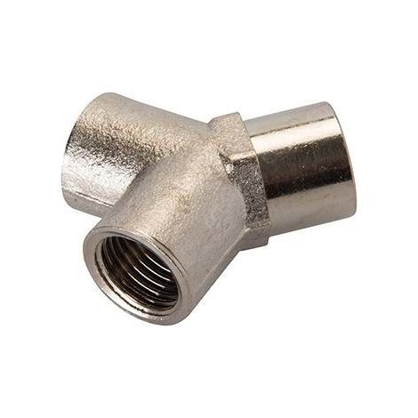 CONECTOR DE 3 VIAS PARA AIRE COMPRIMIDO 1/4" BSPT