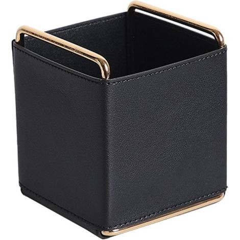 Porte-stylo, pot à crayons et organiseur en cuir noir pour Essential (1/5)