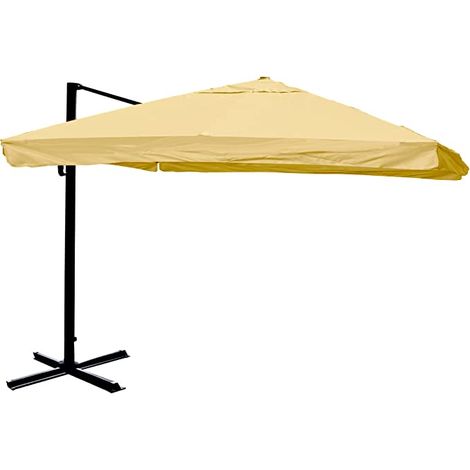 Ombrellone catering 3x4m (Ø5m) poliestere/alluminio 26kg crema senza base 040003504