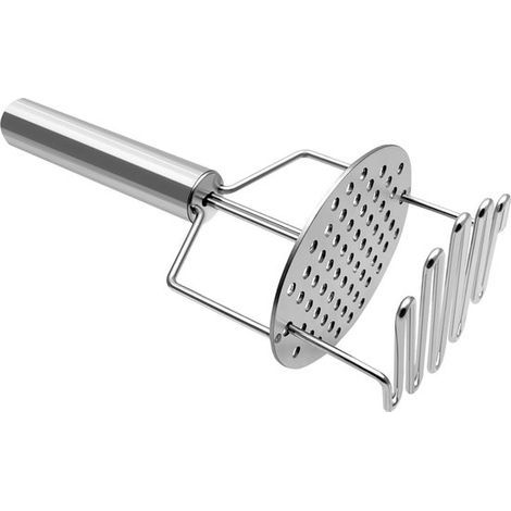 This stainless steel potato masher, a double-layered potato masher, is suitable for kitchen cooking and mashing it is also suitable for mashing fruits, vegetables, and baby food. (1/5)