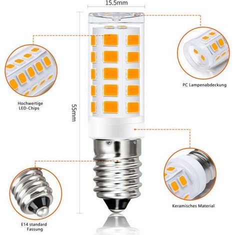 GBLY Ampoules LED 8 pièces E14 2700K Blanc chaud 2,5 W (1/3)