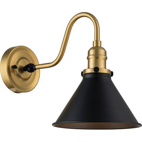 Applique Provence industrial ottone/nero E27 Elstead (1/5)