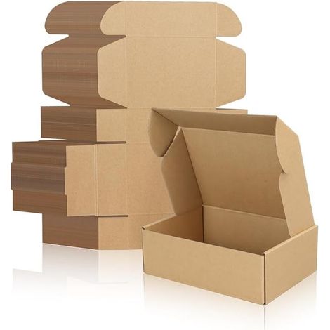 Cardboard Mailing Boxes, 15 x 10 x 2 cm, Kraft Brown (1/5)