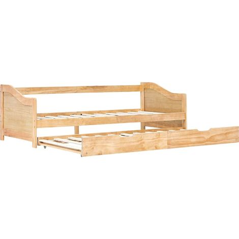 Maison Exclusive - Ausziehsofa Bettgestell Kiefernholz 90×200 cm (1/5)