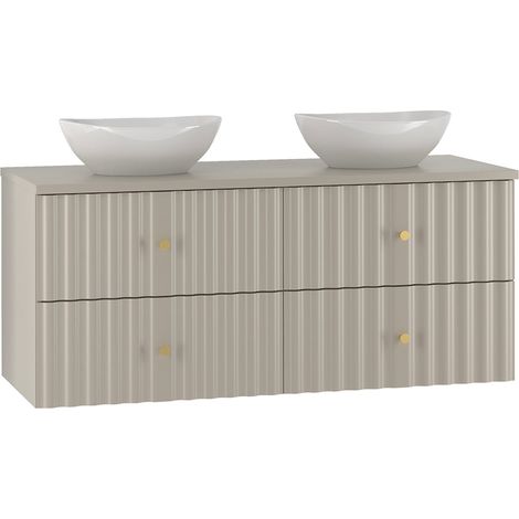Meuble double vasque 120cm Izae Cachemire (1/5)