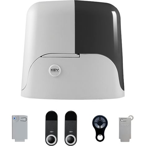 900KSUN7024KK - Kit solaire pour portails coulissants avec système d'éclairage nocturne Automatisme à clé Ksun7024kk