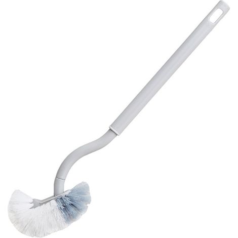 2PCS Brosse de Toilette Brosse WC Brosse de Toilettes à Manche Long Plastique, avec des Poils Solides pour Le Ménage des Toilettes, Nettoyage en Profondeur, Blanc (1/4)