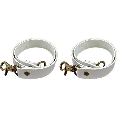 2 embrasses en cuir pour rideaux et décoration de fenêtres, idée cadeau de pendaison de crémaillère (blanc) (1/5)