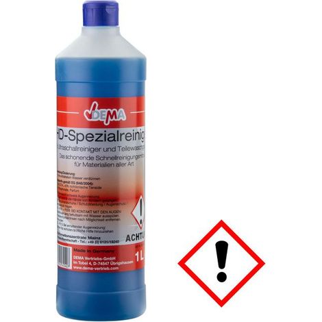 Dema – Nettoyant alcalin doux concentré 1L – Élimine graisses et salissures organiques – Non toxique et biodégradable – Pour nettoyeur ultra-son et fontaine