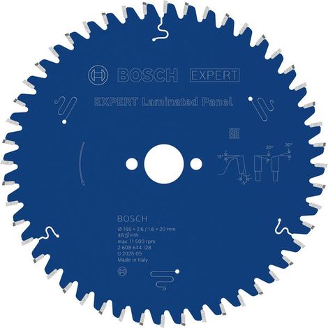 Bosch EXPERT Laminated Panel Circular Saw Blade 165 x 2.6/1.6 x 20mm T48