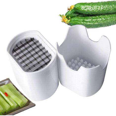 Vegetable cutter, potato cutter - Stainless steel fruit and potato chopper, portable potato and fruit chip cutter machine for tomatoes and cucumbers (1/5)