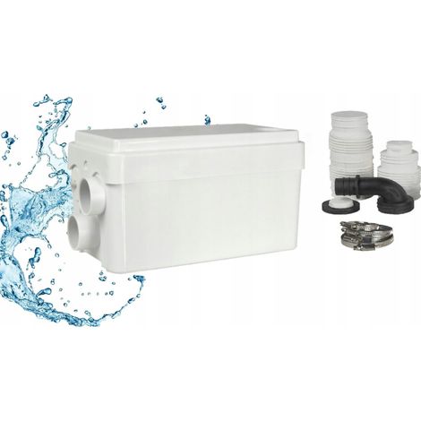 Pompe de relevage Mini Aquasan 250W – Compacte pour salle de bain – Max. hauteur 4m – Débit 80l/min – Fonctionnement automatique – IBO
