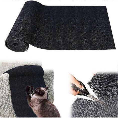 Tapis à griffer autocollant pour chat 40 x 200 cm, protection anti-griffures pour meubles, tapis à griffer réutilisable pour protéger votre canapé. (1/5)