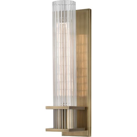 Sperry Applique murale à 1 lumière en laiton, verre