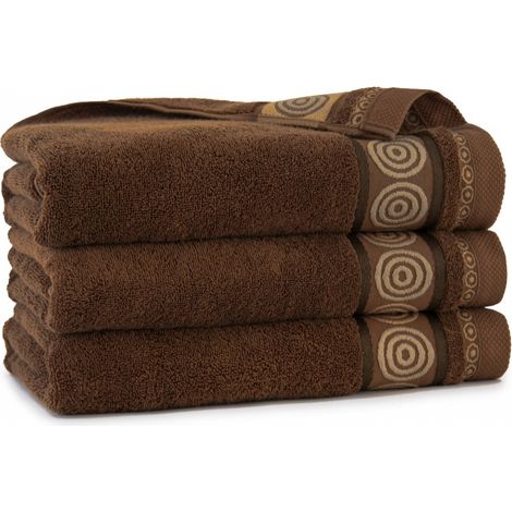 Toalla Rondo 2 de 70x140 cm, Zwoltex color chocolate. (1/3)