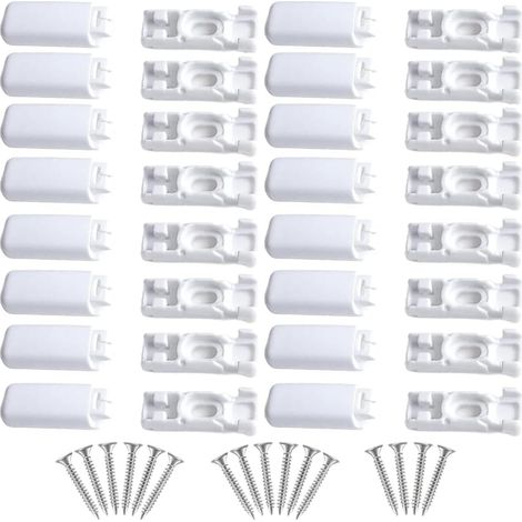 Lot de 16 Supports de Serrage pour Store Plisse avec vis de Fixation (1/5)
