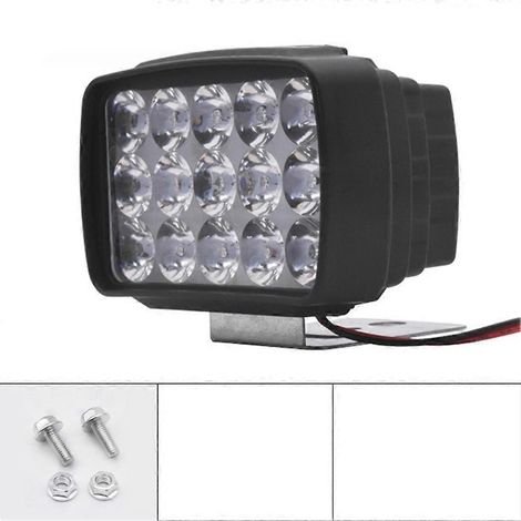 Phare de moto longue portée 15 LED 2000 lm, 1 pièce, pour quad, SSV, scooter, antibrouillard, blanc. (1/4)