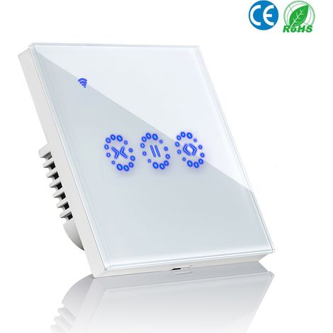 Interrupteur Volet Roulant Wifi 2000W Intelligent Avec Minuterie Commande Vocale Pour Stores Compatible Google Home (1/5)