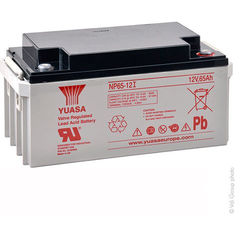 Yuasa - Batterie plomb AGM YUASA NP65-12I 12V 65Ah M6-F