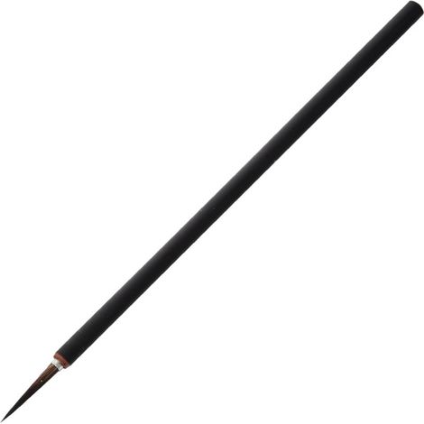 Brush - Fine Tip Detail Painting Brush - For Watercolor Oil Acrylic Gouache - Bamboo Handle Synthetic Hair - 24 cm - Black - 1 Piece (1/5)