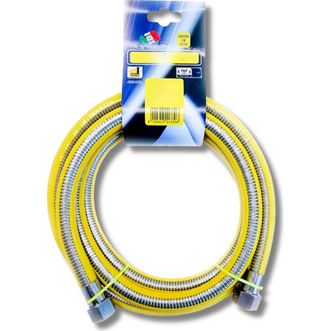Tubo flessibile gas metallico rivestito F/F 1/2" - 400 cm