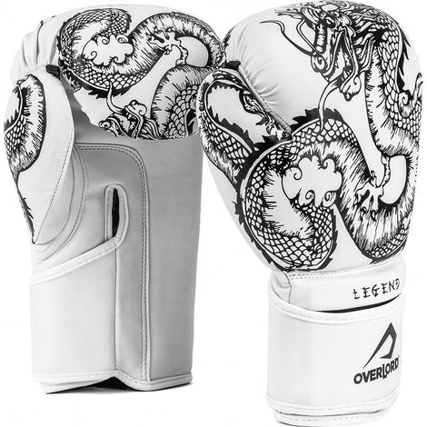 Gants de boxe Overlord Legend blancs 14 oz.