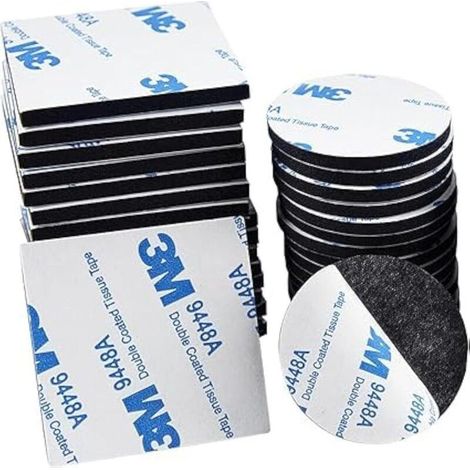 LaBlanc - Adhesif Double Face Extra Fort Mousse, 40 Pièces Tampon Adhésif double face, 3M Pastille Adhesive Double Face Imperméables pour la Maison, Bureau, Carré & Ronde (1/4)