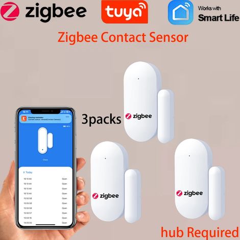 Capteurs Zigbee pour portes et fenêtres - systèmes d'alarme de sécurité intelligents pour la maison capables de détecter l'état ouvert/fermé des portes. (1/5)