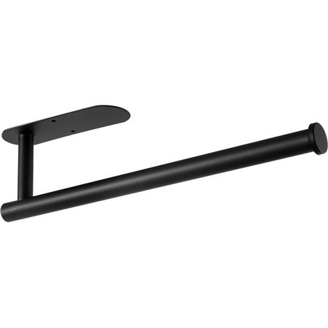 Dispensador de toallas de papel, adhesivo o atornillable, acero inoxidable, para debajo del mueble o montado en la pared, cocina y baño (1/5)