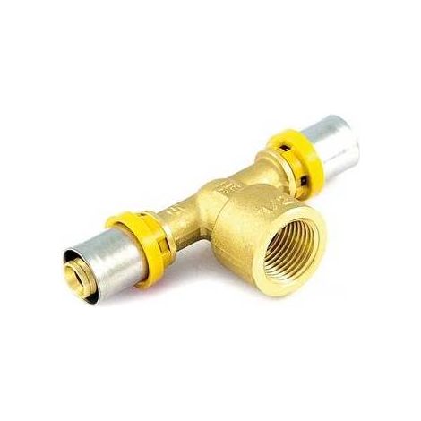 RACCORDO PER MULTISTRATO GAS  A    T    FEMMINA Misura: 20 x 1/2" x 20
