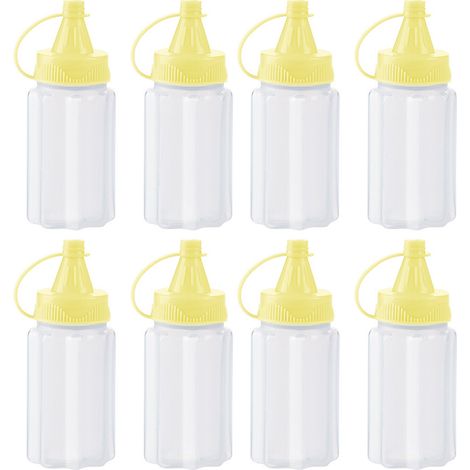 Bouteille Pression - Bouteille Squeeze Pour Condiments - Usage Cuisine Restaurant Bar - Lot De 4 (1/5)