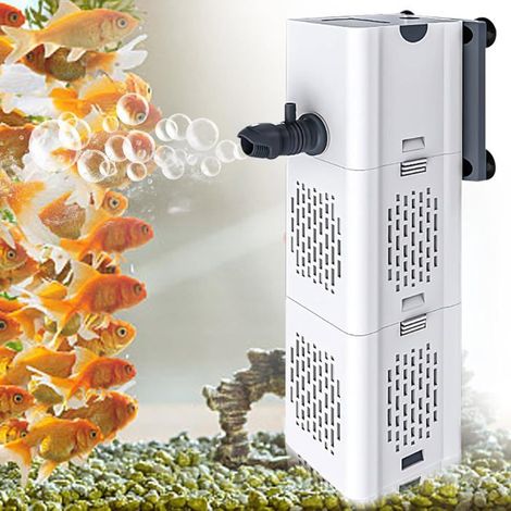 Filtre Intérieur Aquarium, 6w 500l/H Filtre Aquarium Réglable, Pompes Et Filtres pour Aquarium, pour Aquarium Jusqu'À Tortue (1/4)