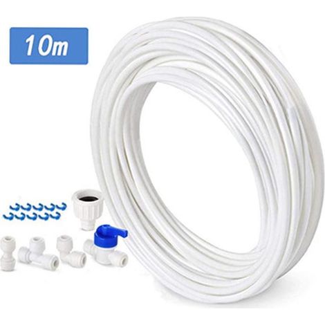 Tuyau d'alimentation en eau pour réfrigérateur de 10 m (tube de 6,35 mm) (1/4)
