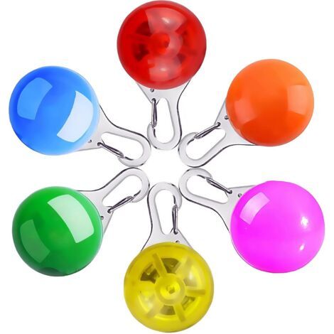 QORVA-6pcs LED Pet Collier Pendentif Lumineux Clignotant dans la Nuit pour Chien Chat & Objet de Sécurité pour Chat, Chien, Randonneur, Jogger etc.