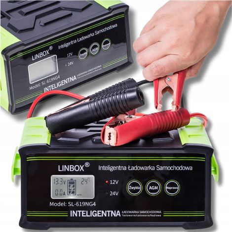 Cargador de bater铆a para coche 24V 12V 30A START-STOP AGM