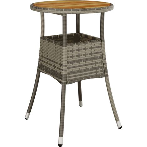 Maison Exclusive - Gartentisch Ø60x75 cm Akazienholz und Poly Rat